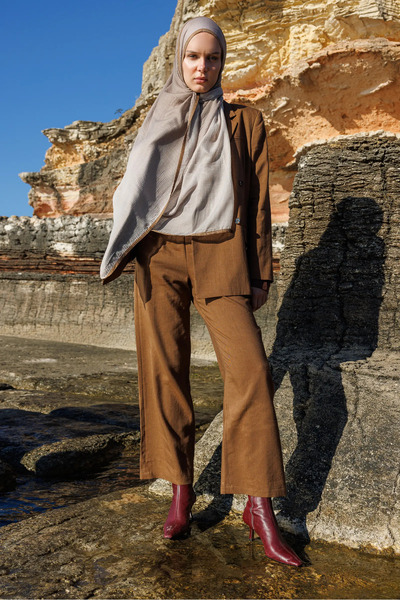 Mooncorn Gradient Muslin Shawl Brown