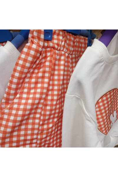 Çamur Kids Gingham Patterned Girl's Suit