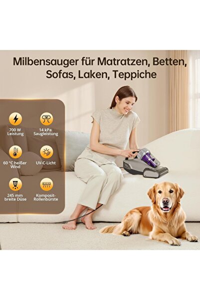 Jimmy JV35 Mattress Vacuum Cleaner,700W Anti Dust Mite Bed Vacuum Cleaner With UV Light Sterilizatio