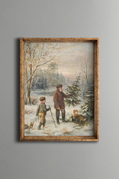 epiqart Noel Öncesi - Vintage Desenli Çerçeve