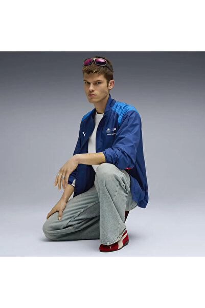 Puma BMW MMS Woven Jacket Mavi Erkek Fermuarlı Ceket