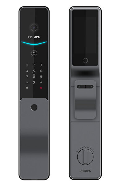 Philips قفل باب ذكي EasyKey DDL720، يعمل بتقنية Pal Vein/بصمة الإصبع/رقم التع...