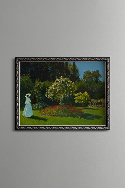epiqart Woman in the Garden - Vintage Patterned Frame