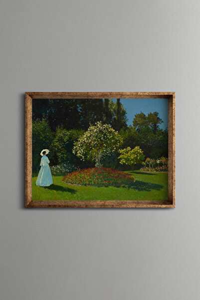 epiqart Woman in the Garden - Vintage Patterned Frame