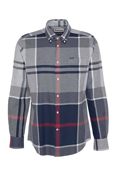 Barbour Dunoon Tailored Tartan Gömlek TN21 Blue Granite