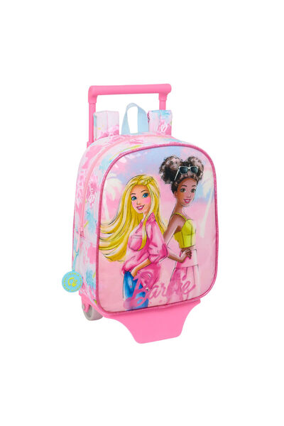Barbie School Rucksack with Wheels Painterly Pink Sky blue 22 x 27 x 10 cm