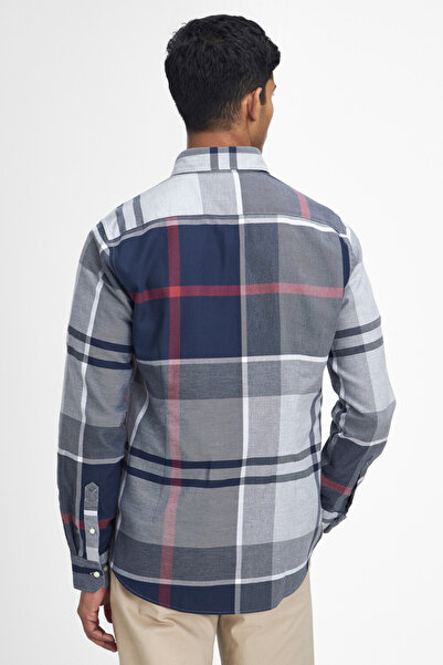 Barbour Dunoon Tailored Tartan Gömlek TN21 Blue Granite