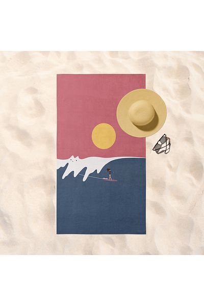 The Lucid Lab Sunset Glide Beach Towel