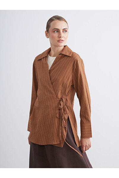 LC Waikiki Γυναικείο πουκάμισο με ριγέ κορδόνια