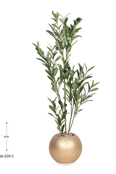 Generic شجرة زيتون اصطناعية مع حامل بلاستيكي