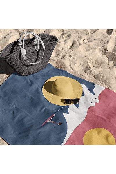 The Lucid Lab Sunset Glide Beach Towel