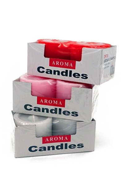 Arma مجموعة أروما مكونة من 6 شموع، 60 ملم بثلاثة ألوان