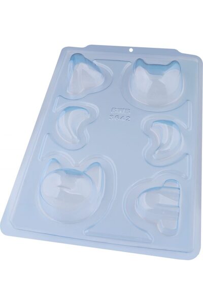BWB 3D Fox chocolate mold, 6 cavities, 3 parts, 135 g