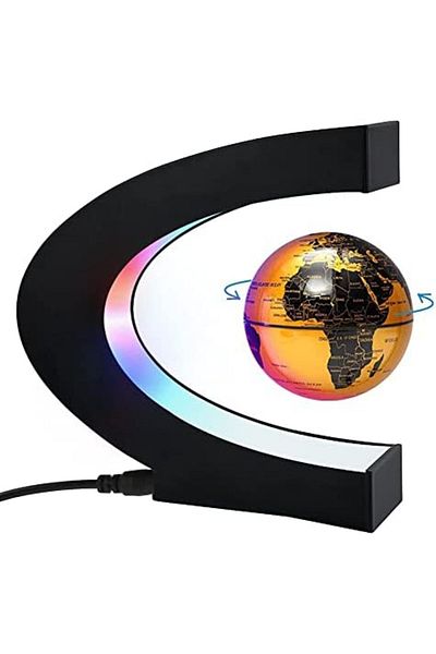 eWINNER Magnetic Levitation Floating World Map Globe with LED Light Cool Gadgets Decor Fixture