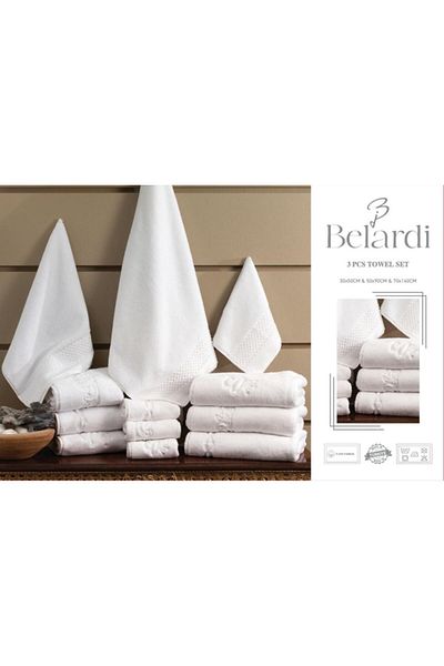 irina Belardi Towel Set 3 Prc Bonera White