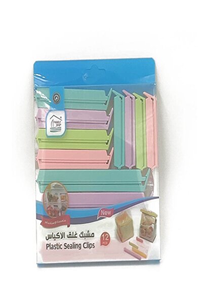 Family Ship 12 قطعة من مشابك إغلاق الطعام ومشابك الأكياس ومشبك التثبيت