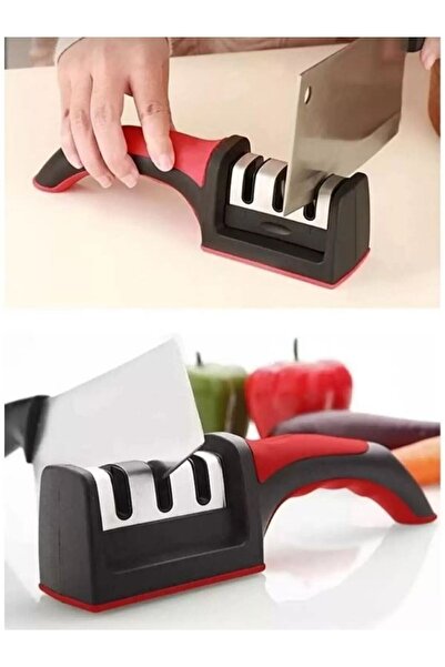 prokitchen Profesyonel Bıçak Bileyici 3 Açılı Elmas Seramik Tungsten Çelik El...