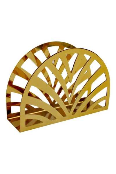 Generic Curved Napkin Holder Gold 13x9cm