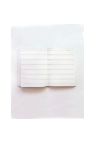 Fabooks DEFFTER MONOGRAM HARF BASKILI LASTİKLİ SERT KAPAK ÇİZGİLİ DEFTER 168 SYF - İ