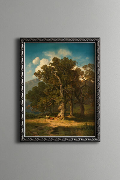 epiqart مناظر الغابة - إطار منقوش عتيق