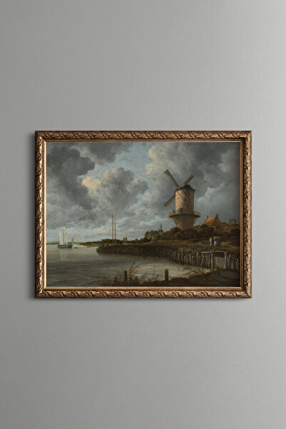 epiqart Moara de vânt - Cadru cu model vintage