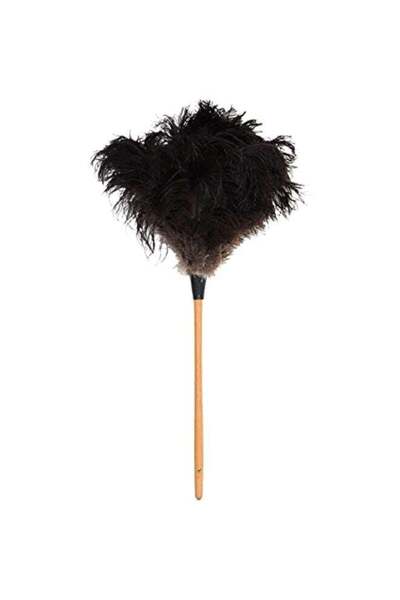 KILLER Ostrich Feather Duster Black/Beige 16inch