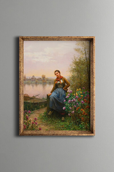 epiqart On the Bank of the River - Vintage Patterned Frame