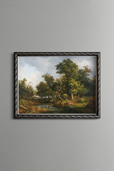 epiqart مناظر الغابة - إطار منقوش عتيق