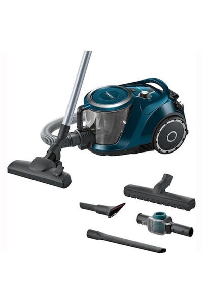 Bosch BGS41FAM Bagless Vacuum Cleaner, 600 W, 2.4 L, Quattro Power & Easy Clean System, HEPA Filter,