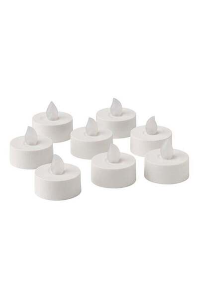Generic 8-Piece LED Tea Light Candle Set White