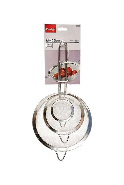 Prestige مجموعة منخل من الفولاذ المقاوم للصدأ مكونة من 3 قطع