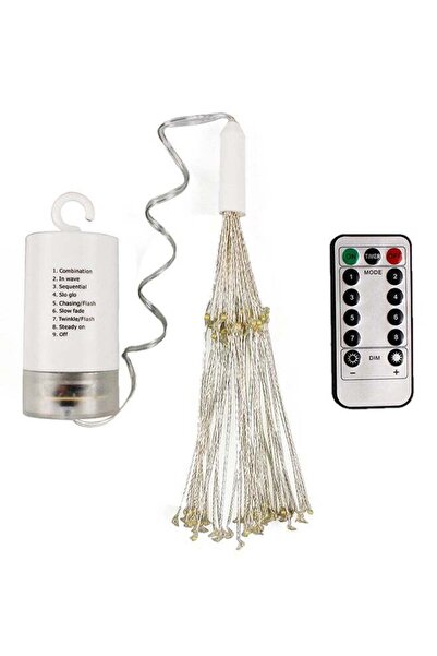 Generic سلسلة أضواء LED مصنوعة من سلك نحاسي على شكل كرة انفجارية مع جهاز تحكم...