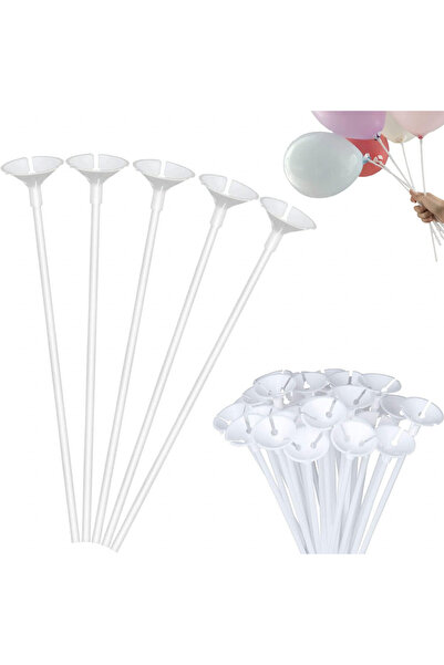 Sunshine smile Set de 100 suporturi pentru baloane Sunshine Smile, plastic, a...