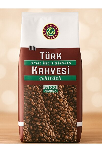 Kahve Dünyası Orta Kavrulmuş Türk Kahvesi Çekirdek 1 Kg
