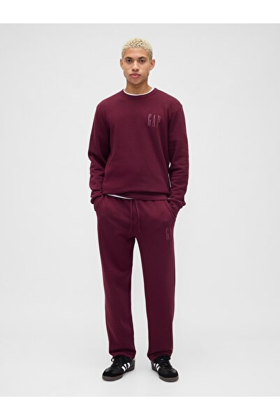 GAP Erkek Bordo Logo Fleece Sweatshirt
