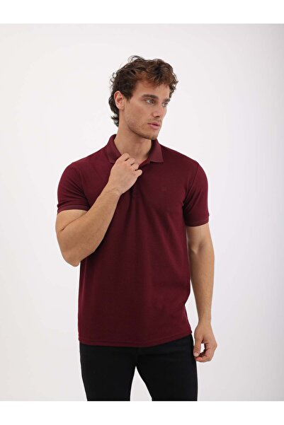 Wkm Denim Tricou de bază pentru bărbați, cu guler polo, cu croiala normală