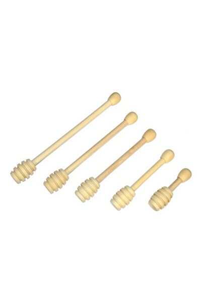 Generic 5-Piece Wooden Honey Spoon Beige