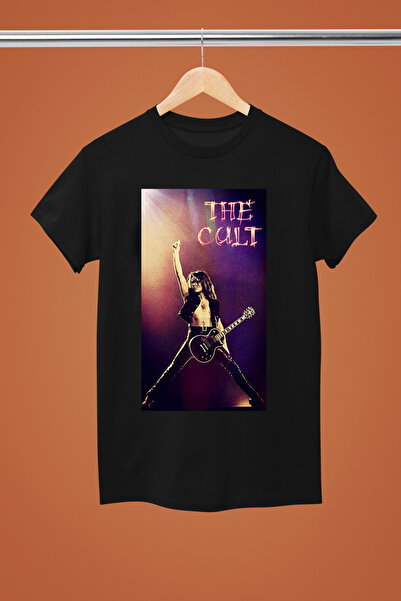 MAGORS تيشيرت روك من القطن المطبوع بأكمام قصيرة وقصة عادية