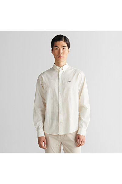 Gant Erkek Krem Regular Fit Gömlek Yaka Gömlek