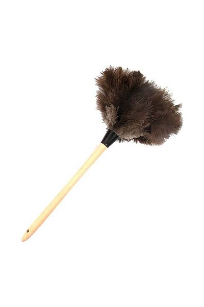 SAPU Ostrich Feather Dust Cleaner Brush Brown 45centimeter