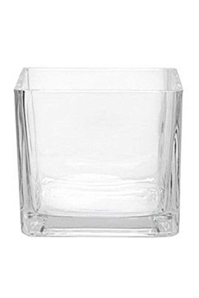 Generic Cube Transparent Vase Clear 8 x 8centimeter