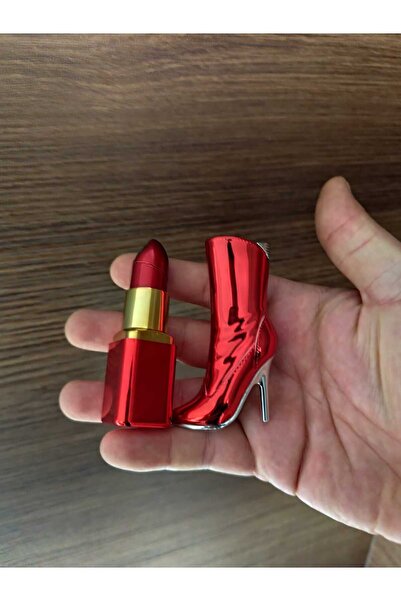 HEPBİMODA Çizme Ve Ruj Çakmak Kombin Çakmak Set Çakmak Hediyelik Çakmak Seti