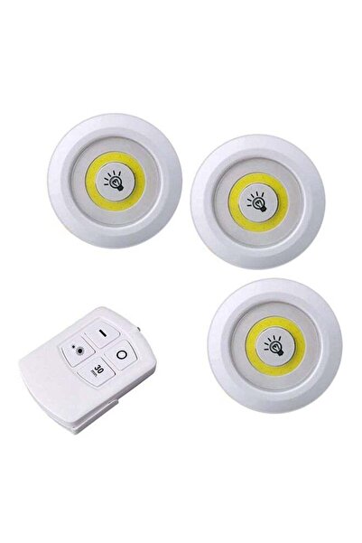 Generic 3 مصابيح حائط COB مع جهاز تحكم عن بعد أصفر/أبيض