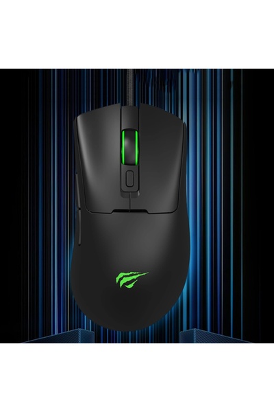 Havit Ποντίκι παιχνιδιών, 800–12000 DPI, USB, 1,6 μ., 5V, MS966, Μαύρο