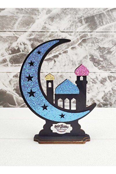 co arma ديكورات يدوية مصنوعة من الخشب بتصميم هلال رمضان