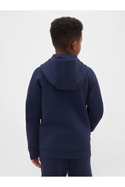 GAP Erkek Çocuk Lacivert GapFit Tech Hızlı Kuruyan Fermuarlı Sweatshirt