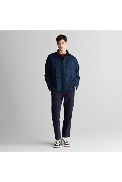 Gant Erkek Lacivert Oversize Fit Gömlek