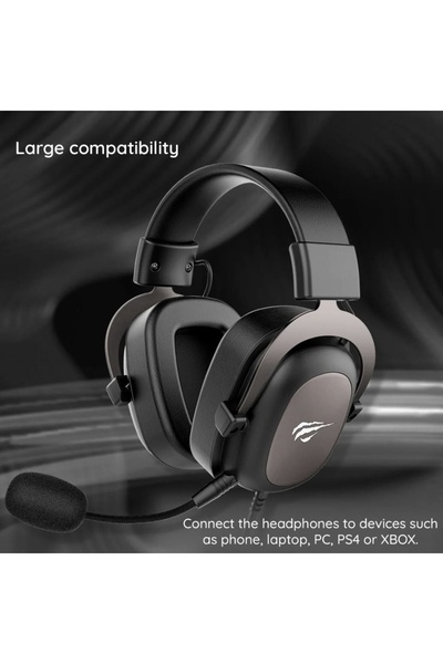 Havit Căști de gaming pentru PS4/PS5/XBOX, cu microfon, cablu de 2 m, 53 mm, mufă jack de 3,5 mm, H2002d, violet