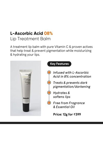 Minimalist Lip Treatment Balm for Lightening Dark Lips, Hydrating & Softening