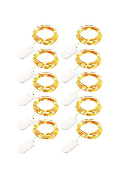 Voberry مجموعة مصابيح خرافية صفراء مكونة من 10 قطع